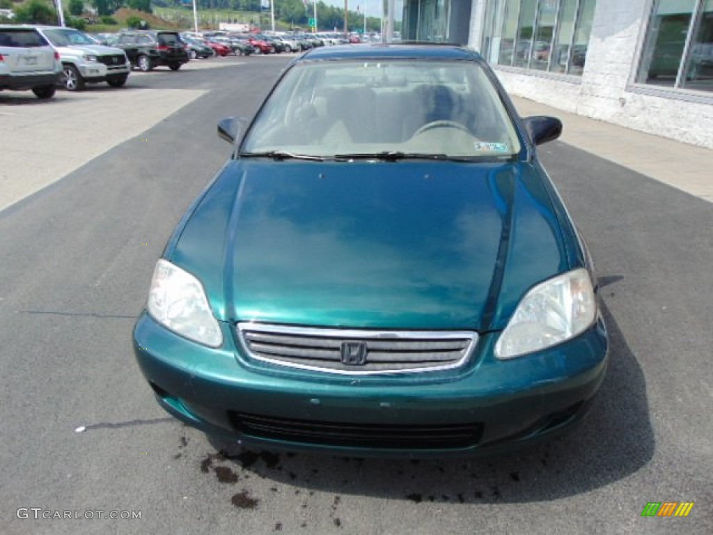 2000 Civic VP Sedan - Clover Green Pearl / Beige photo #3