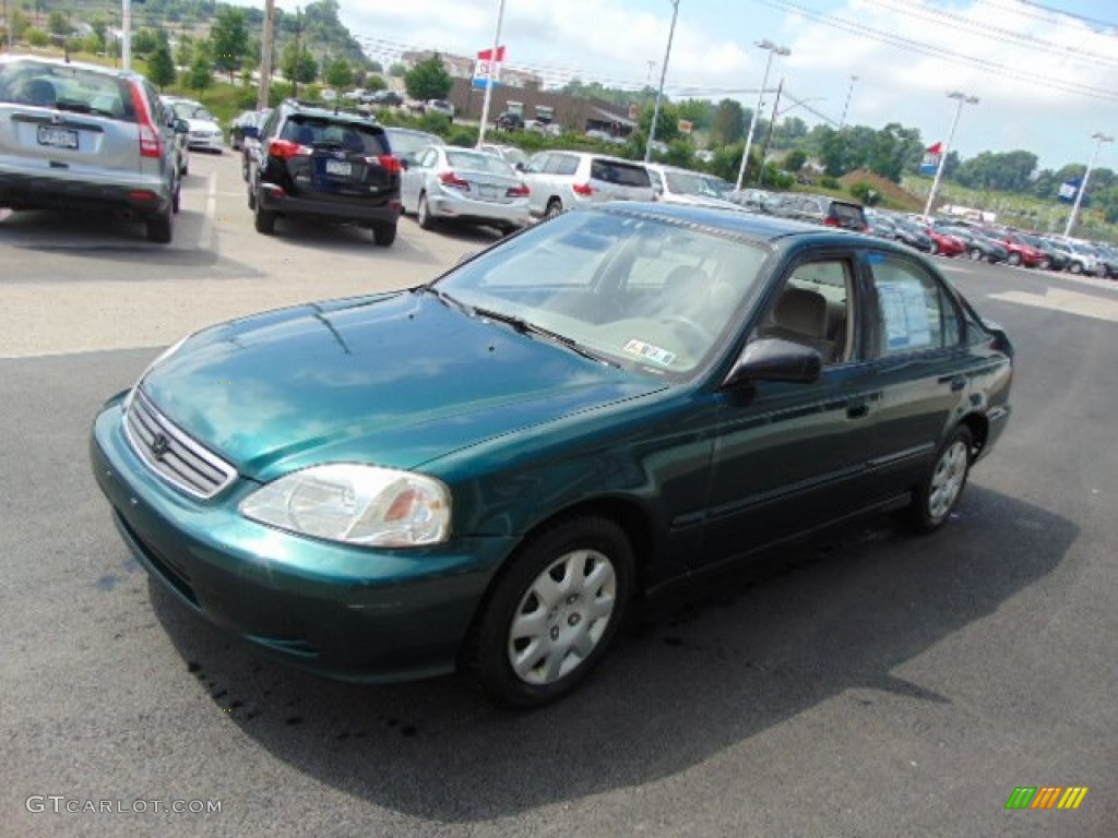 2000 Civic VP Sedan - Clover Green Pearl / Beige photo #4