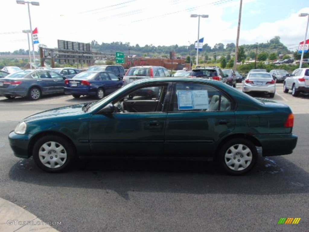 2000 Civic VP Sedan - Clover Green Pearl / Beige photo #5