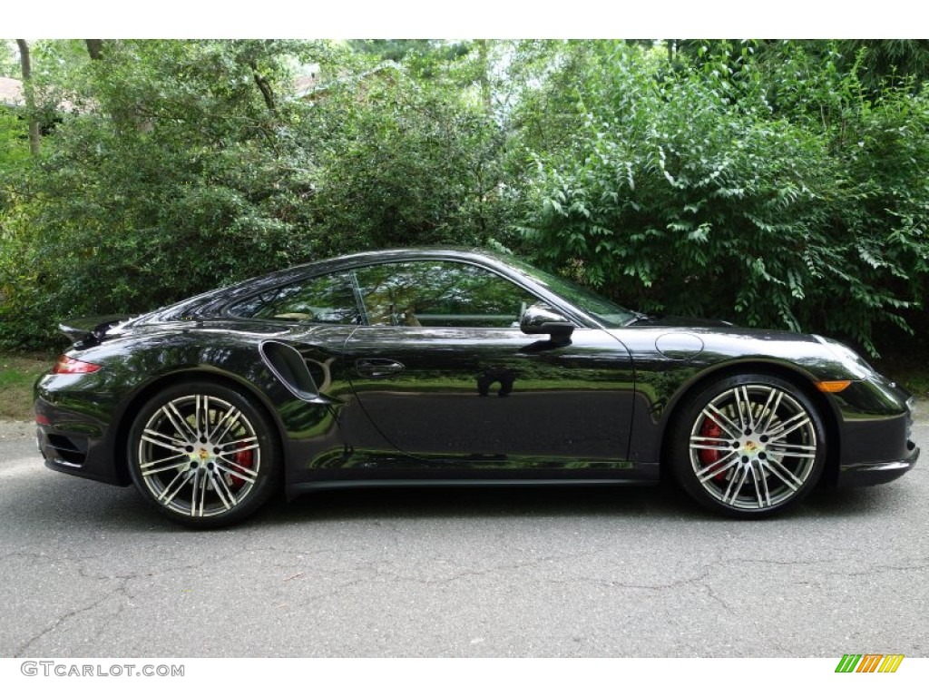 Basalt Black Metallic 2014 Porsche 911 Turbo Coupe Exterior Photo #94650983