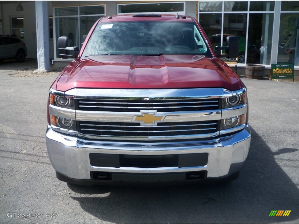 2015 Silverado 3500HD WT Crew Cab Dual Rear Wheel 4x4 - Deep Ruby Metallic / Jet Black/Dark Ash photo #8