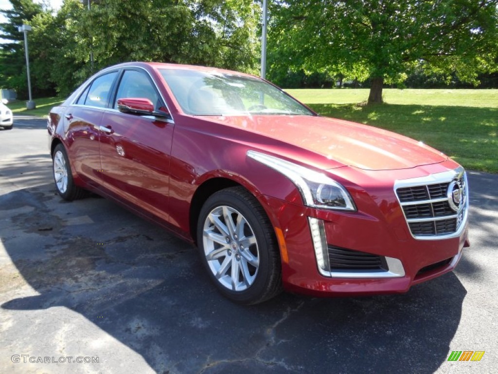 Red Obsession Tintcoat 2014 Cadillac CTS Luxury Sedan AWD Exterior Photo #94654571