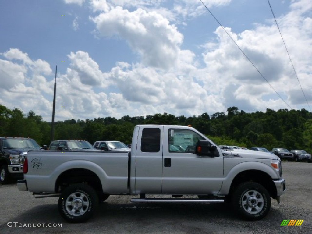 2015 F250 Super Duty XLT Super Cab 4x4 - Ingot Silver / Steel photo #1