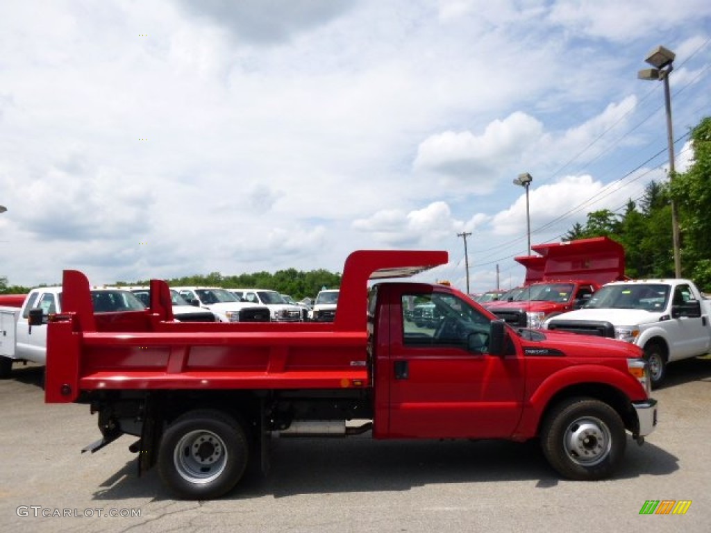 2015 F350 Super Duty XL Regular Cab Dump Truck - Vermillion Red / Steel photo #1