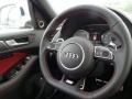 2014 Audi SQ5 Black/Magma Red Interior Steering Wheel Photo
