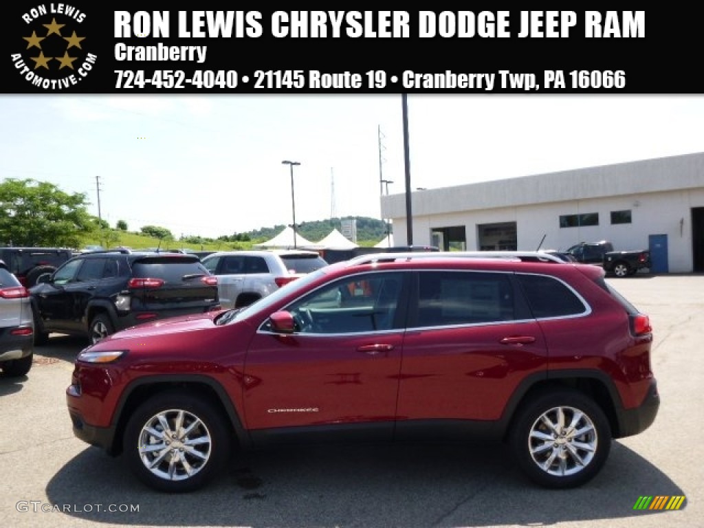 2014 Cherokee Limited 4x4 - Deep Cherry Red Crystal Pearl / Iceland - Black/Iceland Gray photo #1