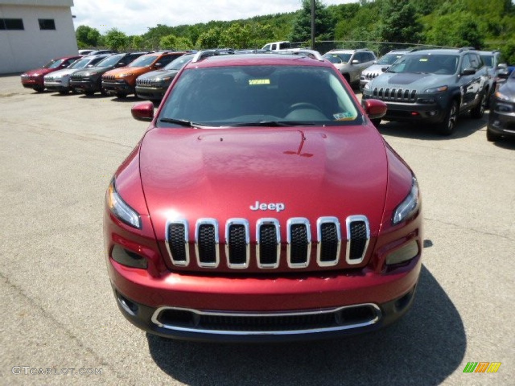 2014 Cherokee Limited 4x4 - Deep Cherry Red Crystal Pearl / Iceland - Black/Iceland Gray photo #3