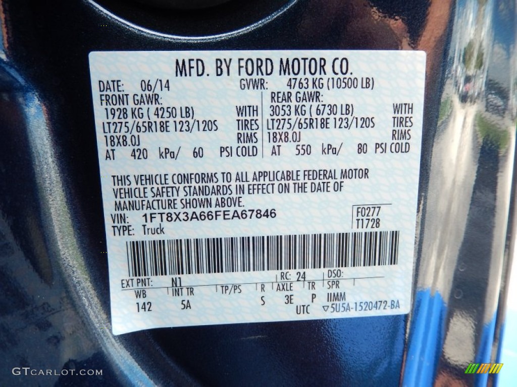 2015 F350 Super Duty Lariat Super Cab - Blue Jeans / Adobe photo #12