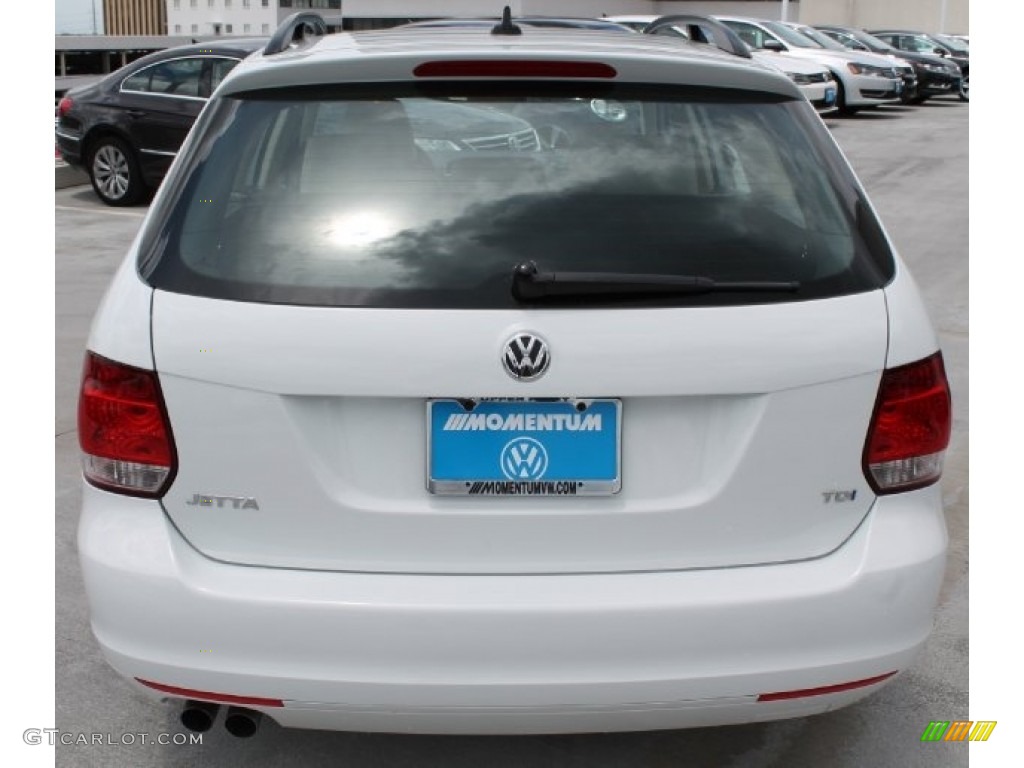 2014 Jetta TDI SportWagen - Pure White / Cornsilk Beige photo #7