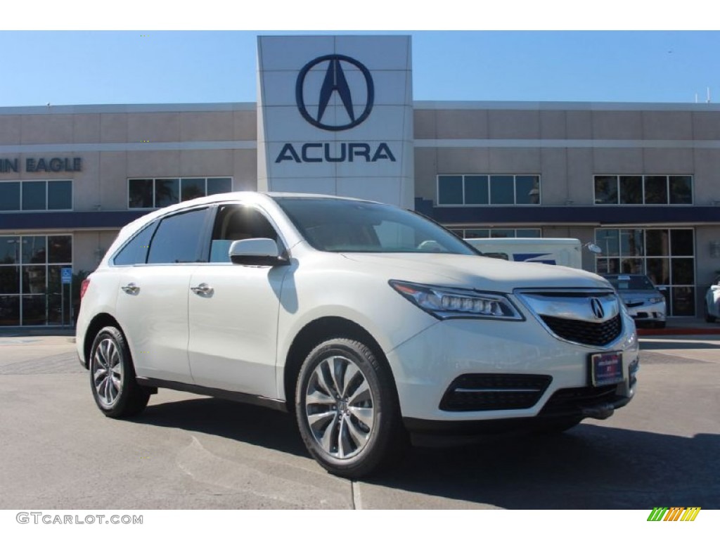 2015 MDX Technology - White Diamond Pearl / Parchment photo #1