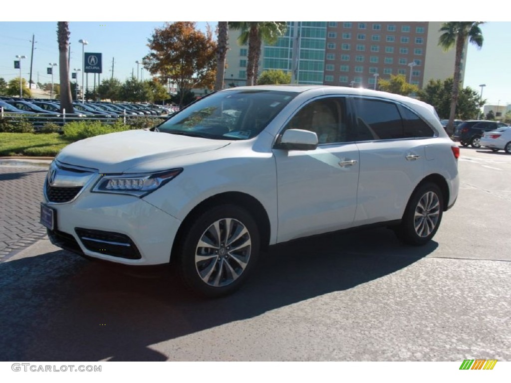 2015 MDX Technology - White Diamond Pearl / Parchment photo #3