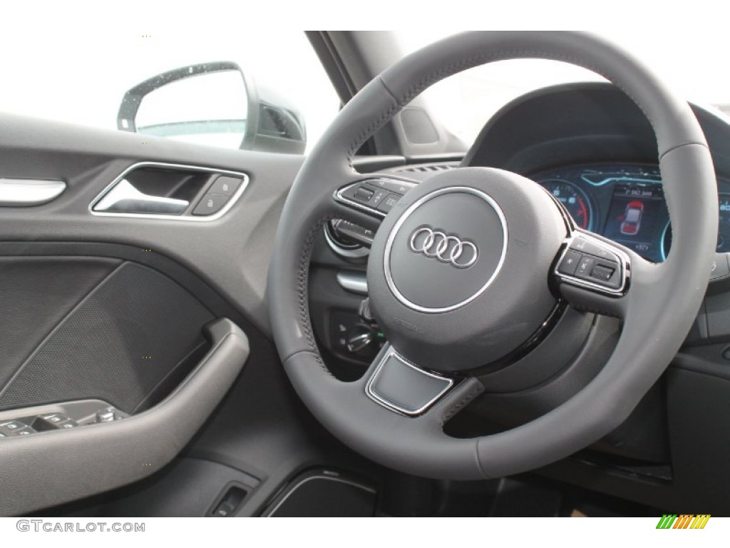 2015 Audi A3 1.8 Prestige Black Steering Wheel Photo #94670816