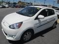 2014 Cloud White Mitsubishi Mirage ES  photo #3