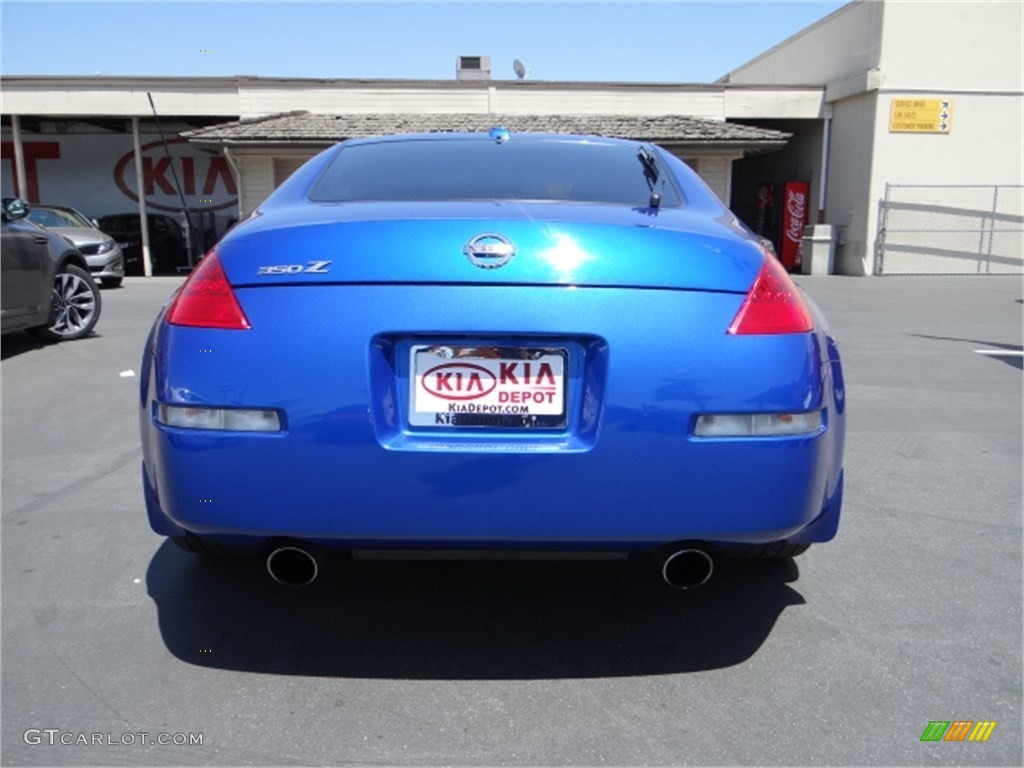 2006 350Z Touring Coupe - Daytona Blue Metallic / Frost Leather photo #8