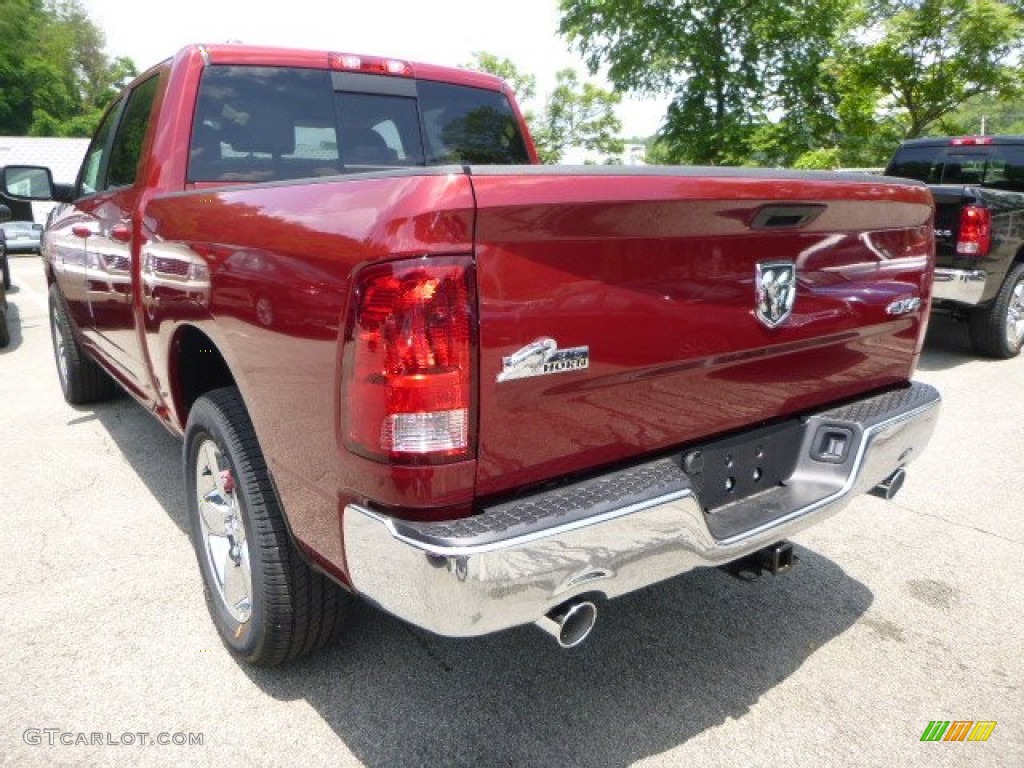 2014 1500 Big Horn Crew Cab 4x4 - Deep Cherry Red Crystal Pearl / Black/Diesel Gray photo #3