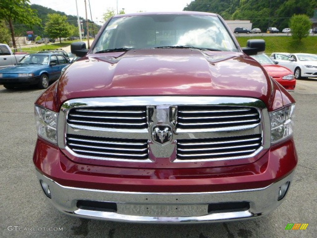 2014 1500 Big Horn Crew Cab 4x4 - Deep Cherry Red Crystal Pearl / Black/Diesel Gray photo #8