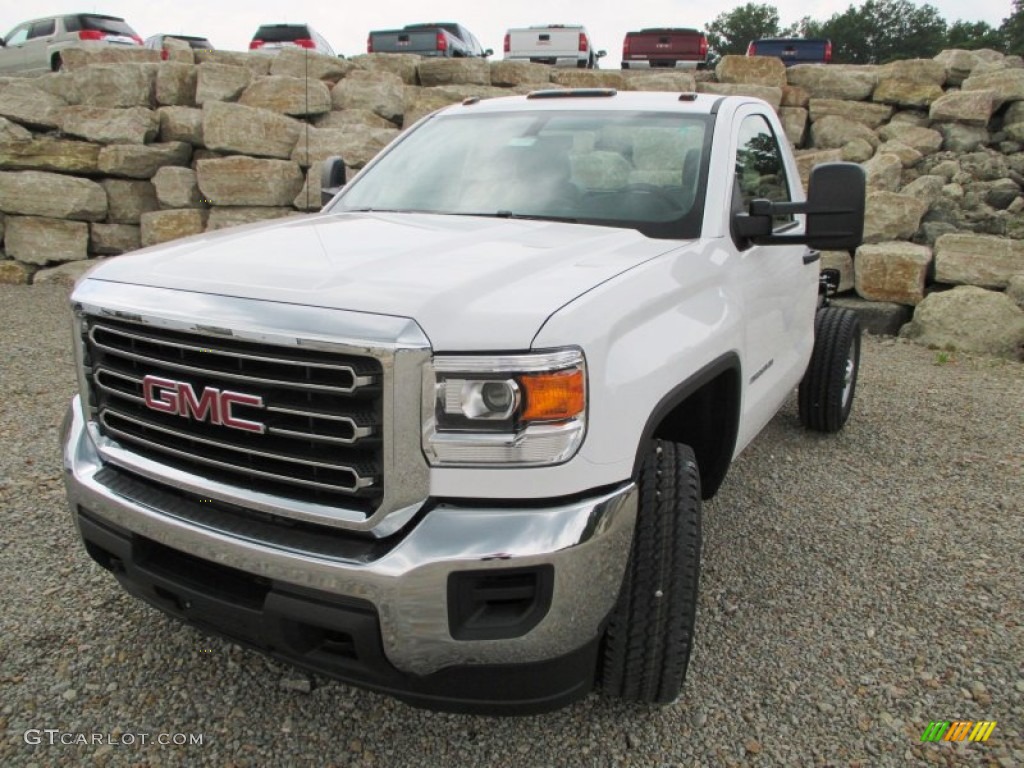 Summit White 2015 GMC Sierra 2500HD Regular Cab Chassis Exterior Photo #94676807