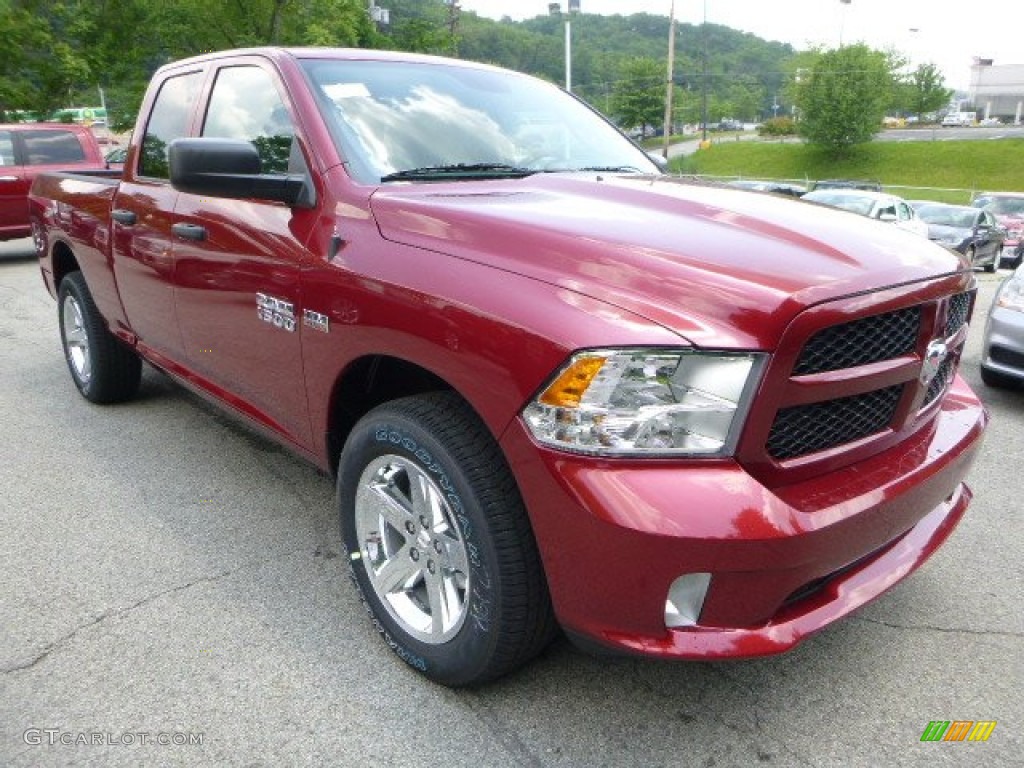 2014 1500 Express Quad Cab 4x4 - Deep Cherry Red Crystal Pearl / Black/Diesel Gray photo #7