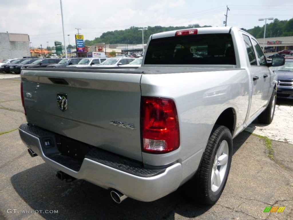 2014 1500 Express Quad Cab 4x4 - Bright Silver Metallic / Black/Diesel Gray photo #5