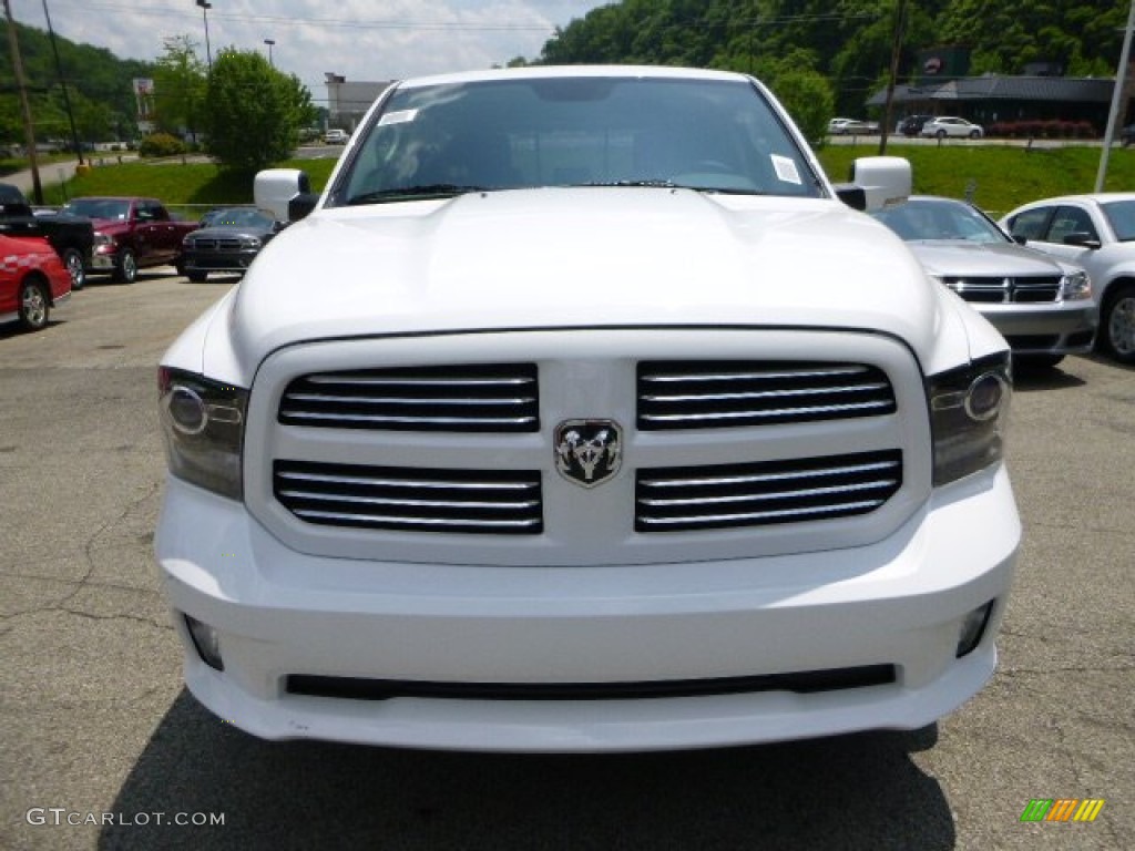 2014 1500 Sport Crew Cab 4x4 - Bright White / Black photo #8