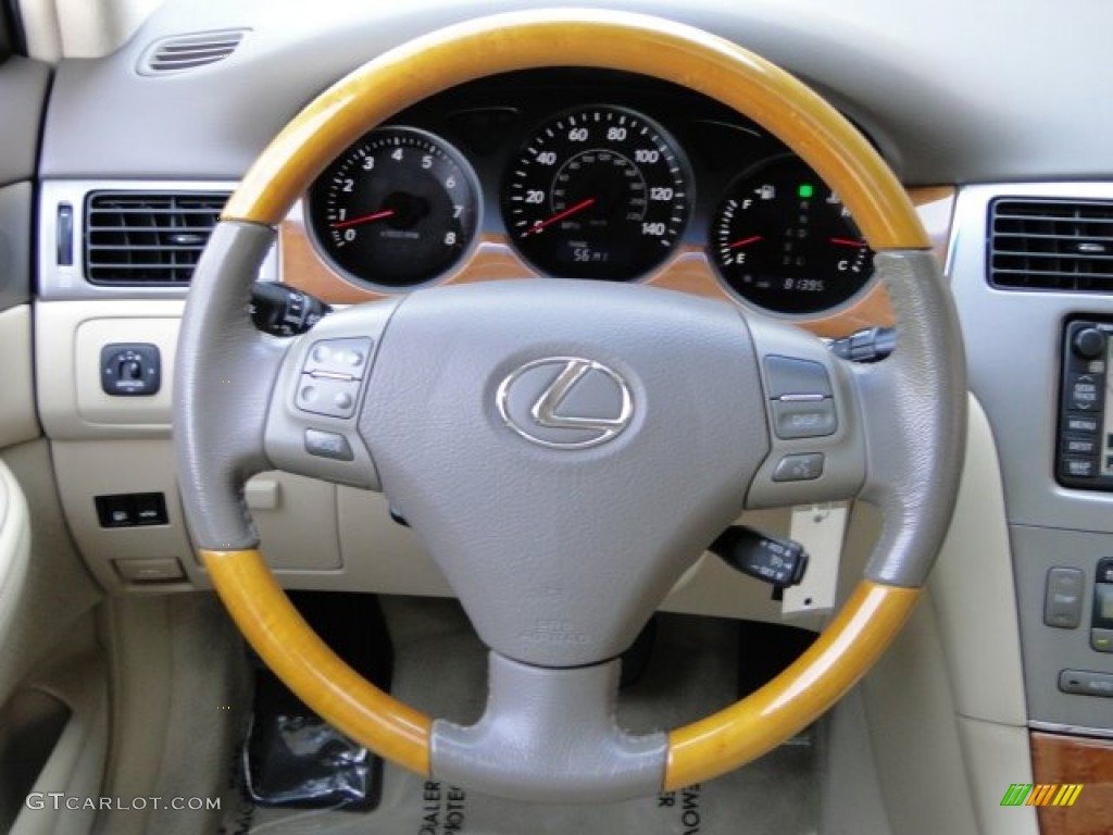 2005 Lexus ES 330 Cashmere Steering Wheel Photo #94680472