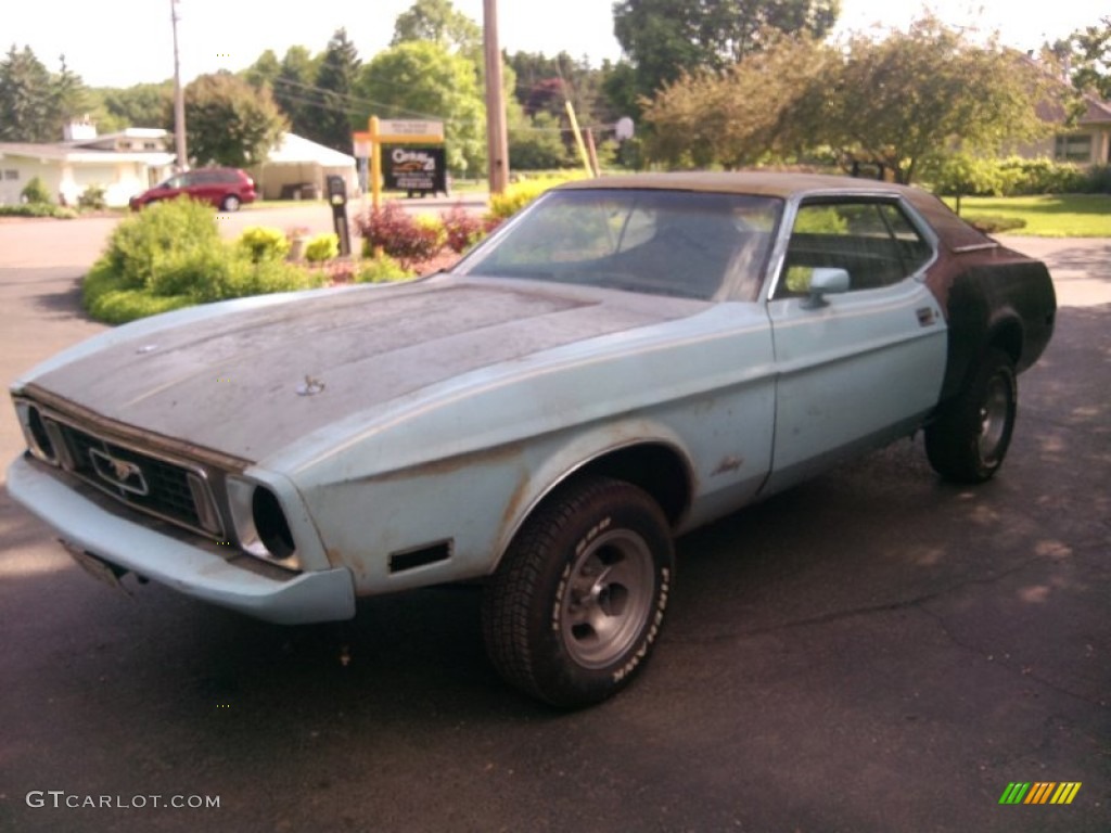 1973 Mustang Hardtop Grande - Light Blue / Blue photo #1