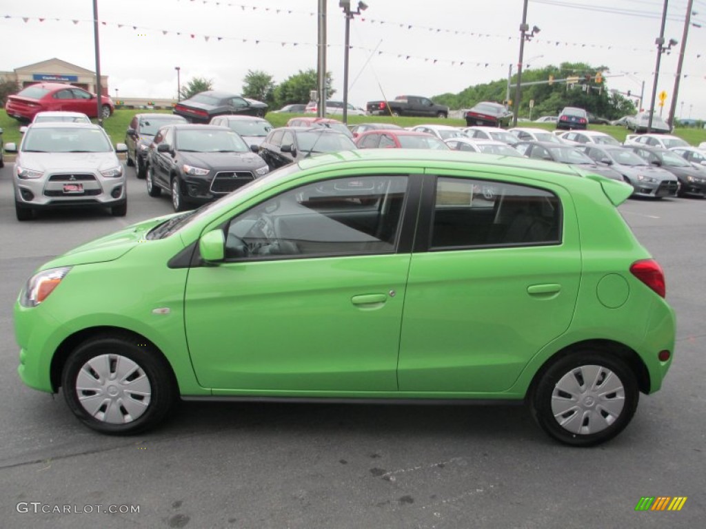 Kiwi Green 2014 Mitsubishi Mirage DE Exterior Photo #94681507