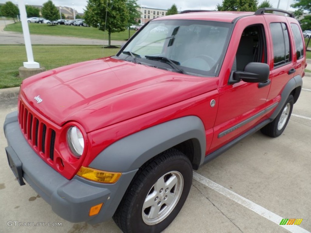 Flame Red 2005 Jeep Liberty Sport 4x4 Exterior Photo #94689715