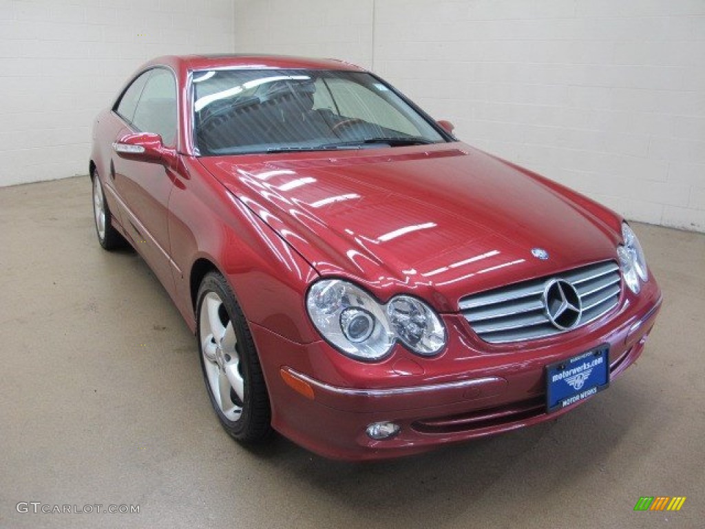 2005 CLK 320 Coupe - Firemist Red Metallic / Charcoal photo #1