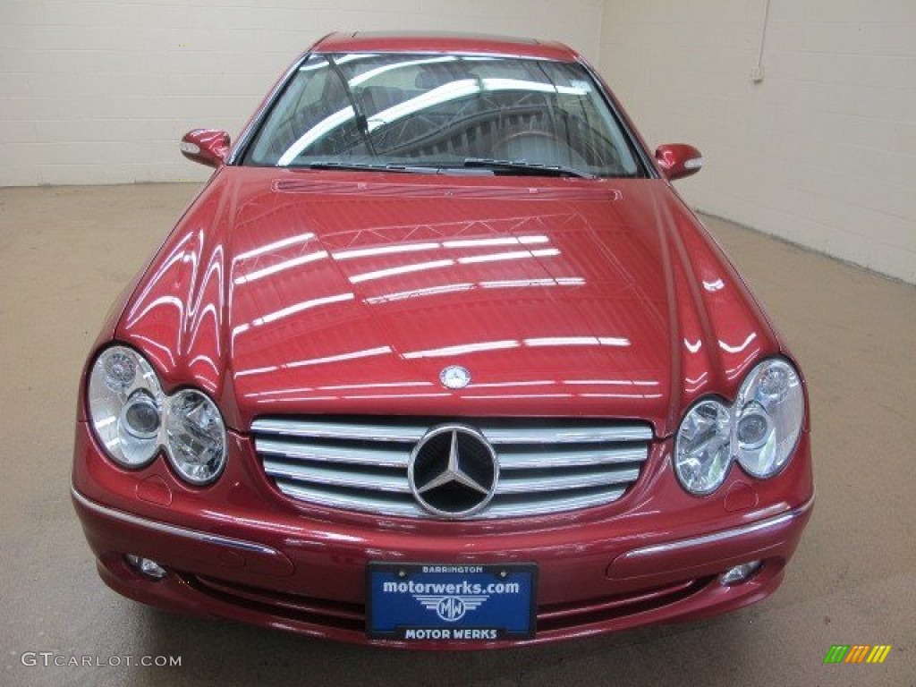 2005 CLK 320 Coupe - Firemist Red Metallic / Charcoal photo #2