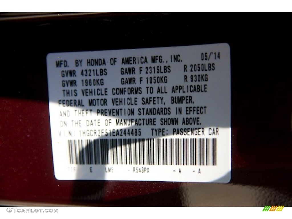 2014 Accord Sport Sedan - Basque Red Pearl II / Black photo #20