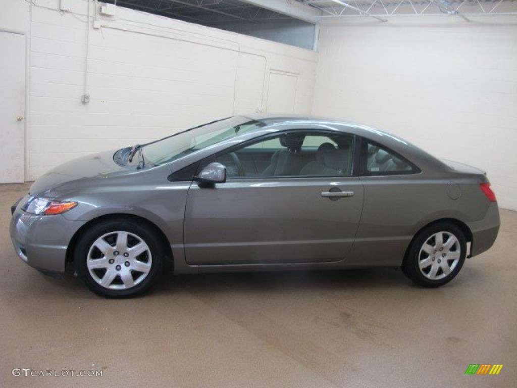 Galaxy Gray Metallic 2007 Honda Civic LX Coupe Exterior Photo #94693687