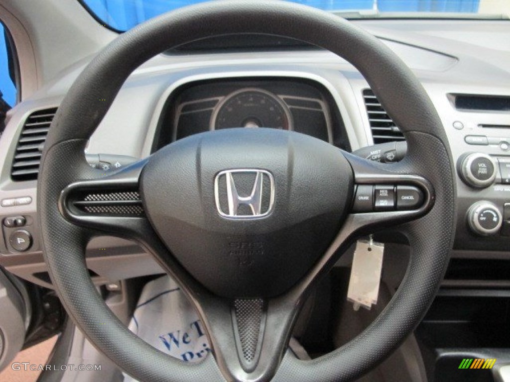 2007 Honda Civic LX Coupe Gray Steering Wheel Photo #94693858
