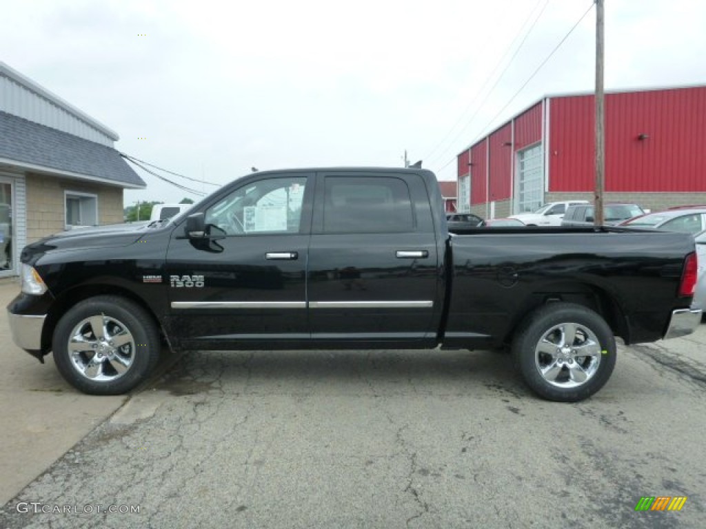 2014 1500 SLT Crew Cab 4x4 - Black / Black/Diesel Gray photo #2