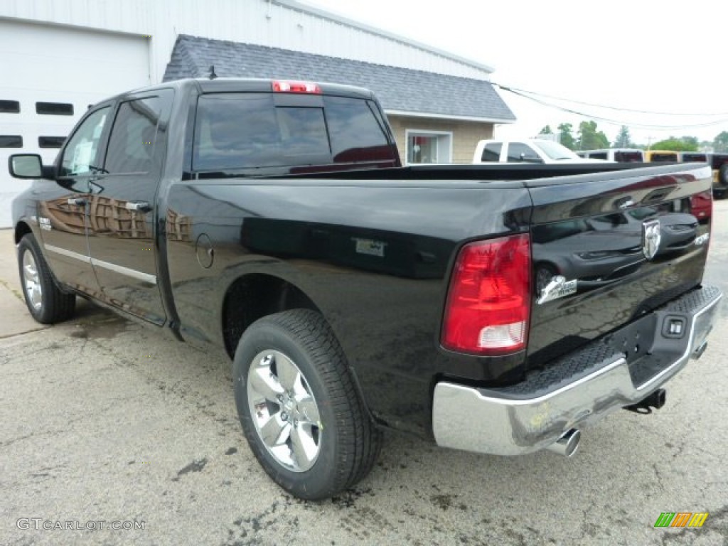 2014 1500 SLT Crew Cab 4x4 - Black / Black/Diesel Gray photo #3