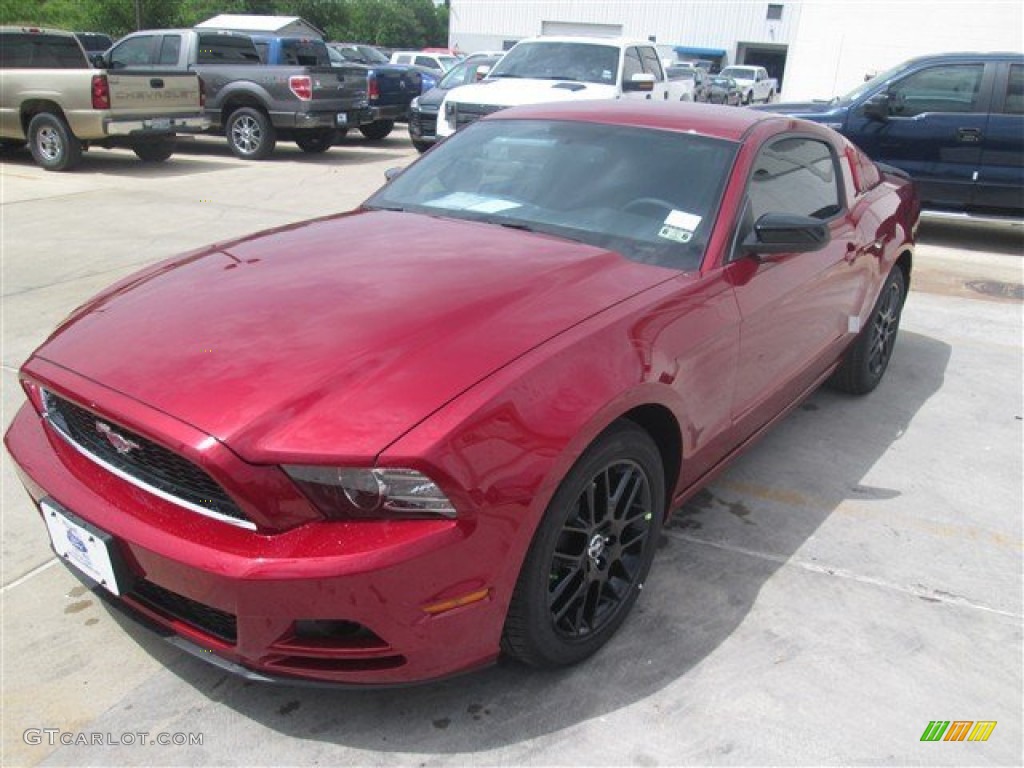 2014 Mustang V6 Coupe - Ruby Red / Charcoal Black photo #2