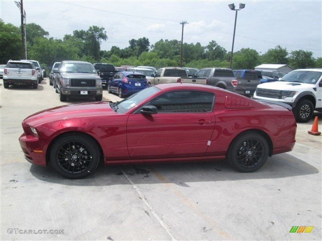2014 Mustang V6 Coupe - Ruby Red / Charcoal Black photo #3