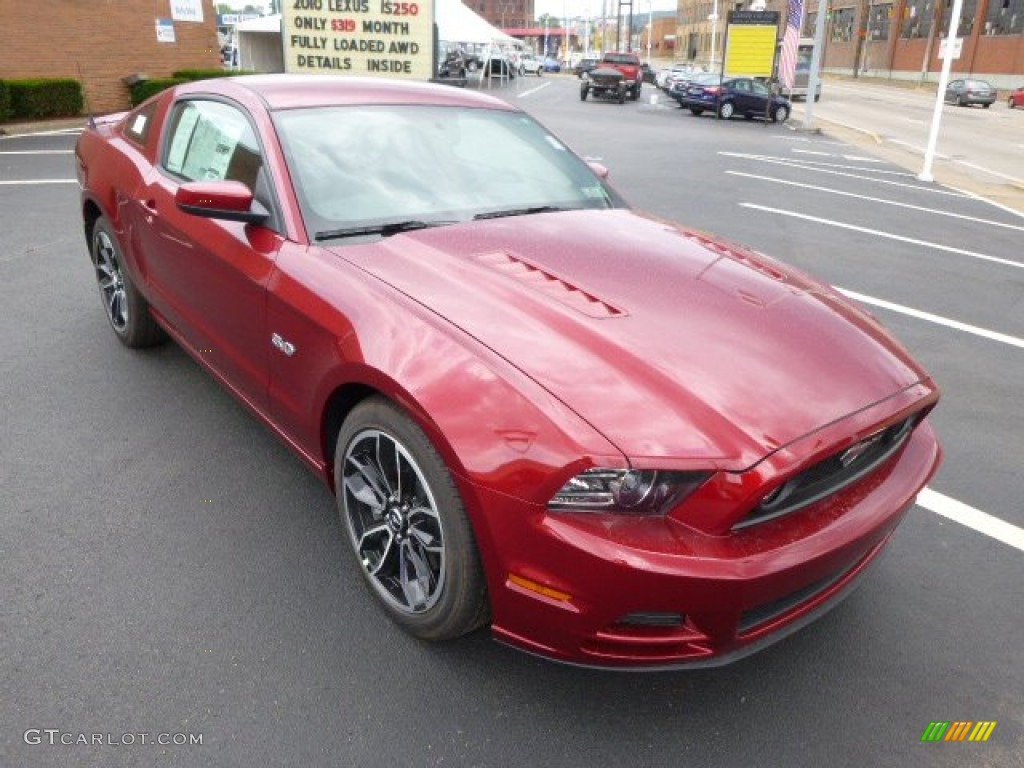 2014 Mustang GT Premium Coupe - Ruby Red / Charcoal Black photo #2