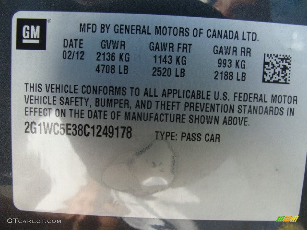 2012 Impala LTZ - Ashen Gray Metallic / Ebony photo #15