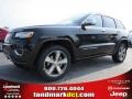 2014 Brilliant Black Crystal Pearl Jeep Grand Cherokee Overland  photo #1