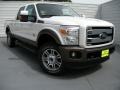 2015 White Platinum Ford F250 Super Duty Lariat Crew Cab 4x4  photo #1