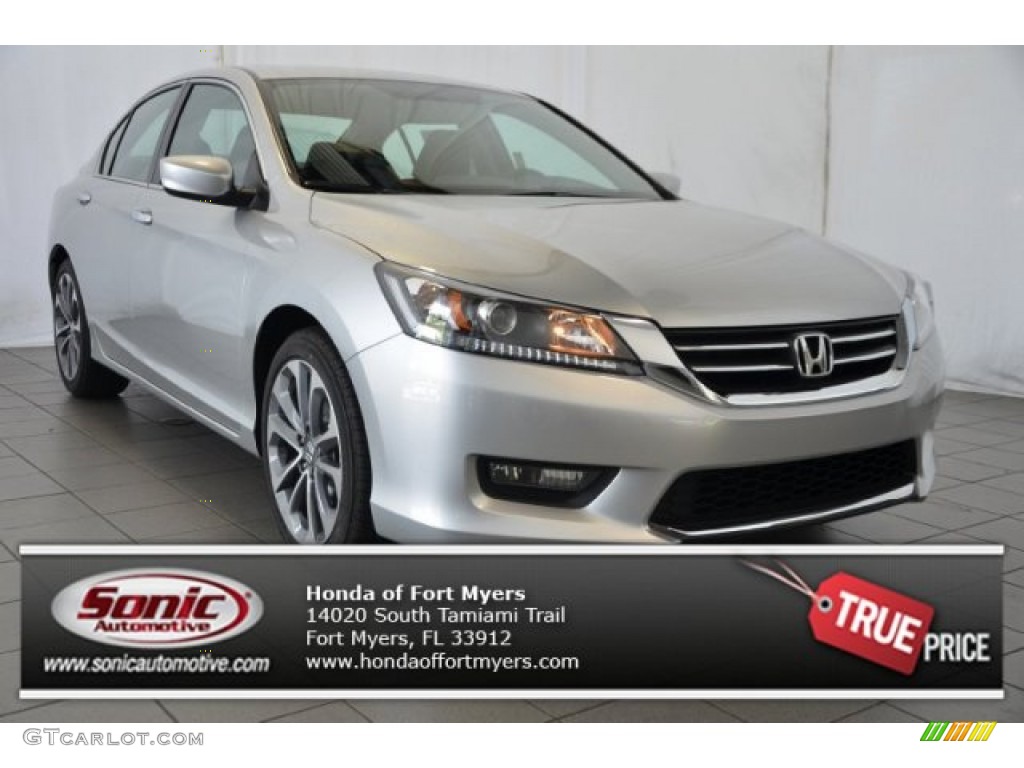 2014 Accord Sport Sedan - Alabaster Silver Metallic / Black photo #1