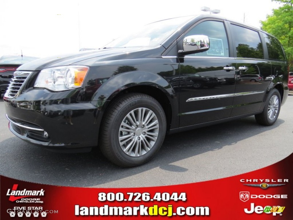 2014 Town & Country Touring-L - Brilliant Black Crystal Pearl / Dark Frost Beige/Medium Frost Beige photo #1