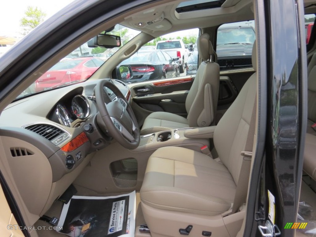 2014 Town & Country Touring-L - Brilliant Black Crystal Pearl / Dark Frost Beige/Medium Frost Beige photo #6