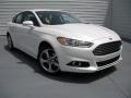 2014 White Platinum Ford Fusion SE EcoBoost  photo #2