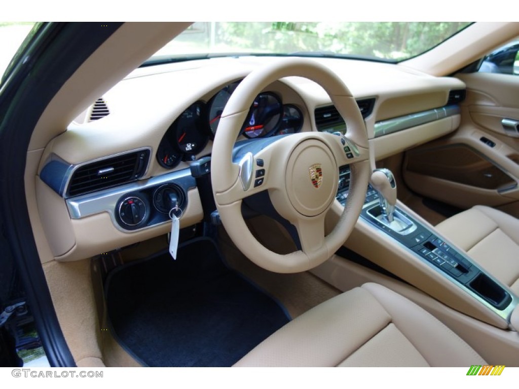 2013 Porsche 911 Carrera 4S Coupe Luxor Beige Dashboard Photo #94710810