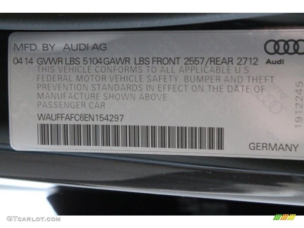 2014 A6 2.0T quattro Sedan - Oolong Gray Metallic / Titanium Gray photo #26