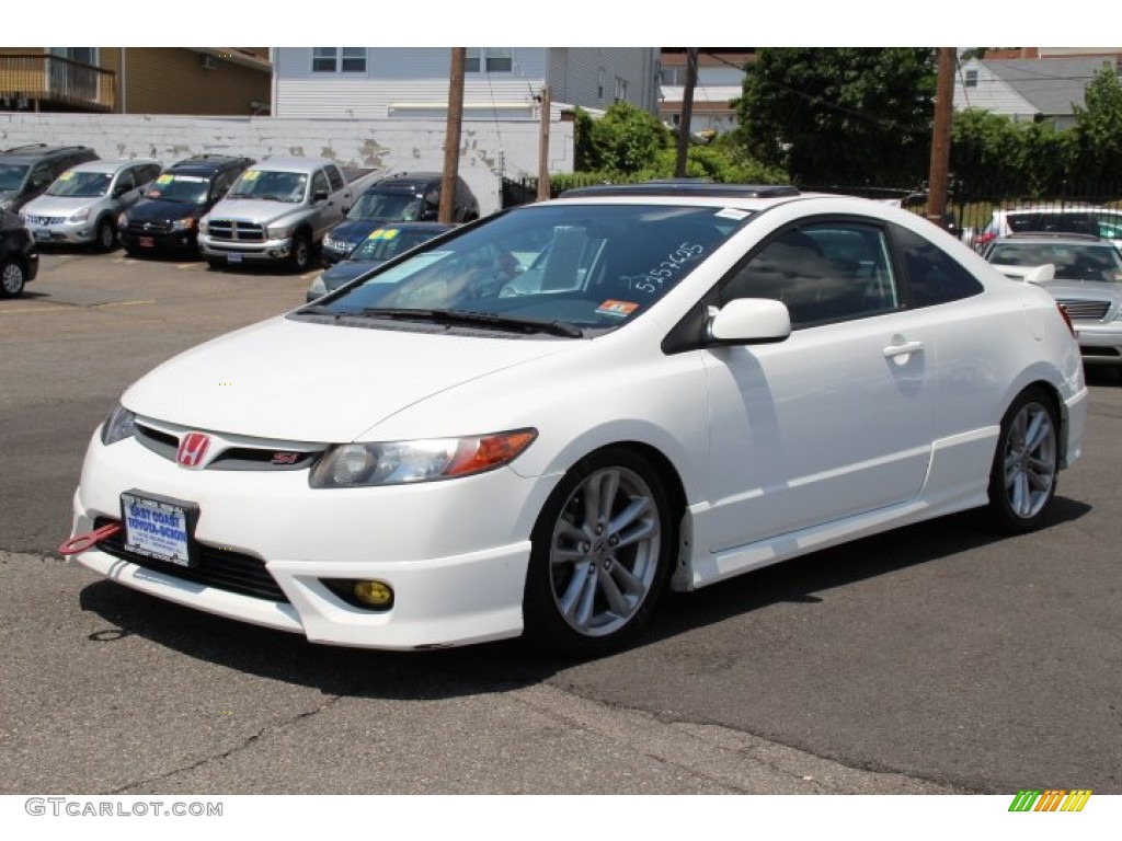 2007 Civic Si Coupe - Taffeta White / Black photo #7