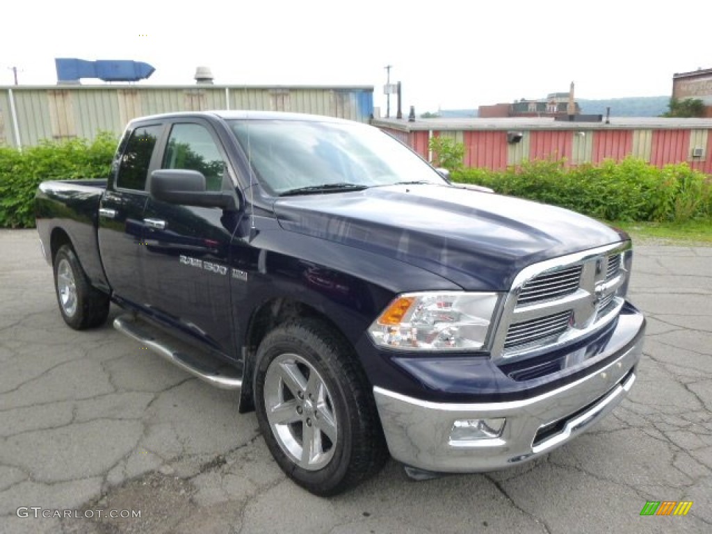 2012 Ram 1500 SLT Quad Cab 4x4 - True Blue Pearl / Dark Slate Gray/Medium Graystone photo #2