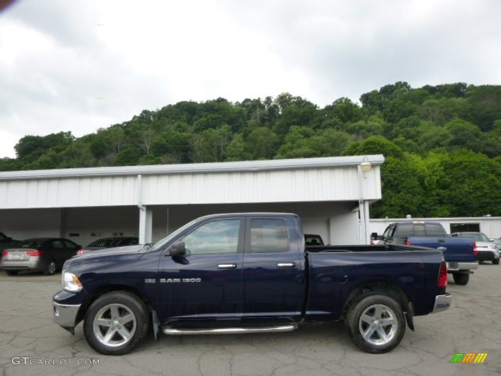 2012 Ram 1500 SLT Quad Cab 4x4 - True Blue Pearl / Dark Slate Gray/Medium Graystone photo #5